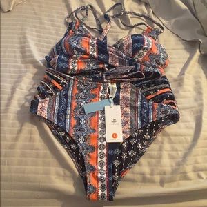 CUPSHE high wasted bathing suite!